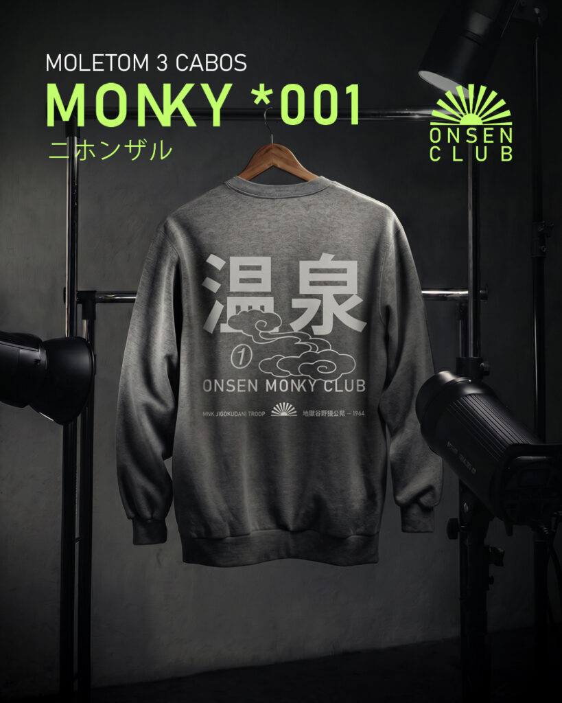 Moletom Crewneck Onsen Monkey Club